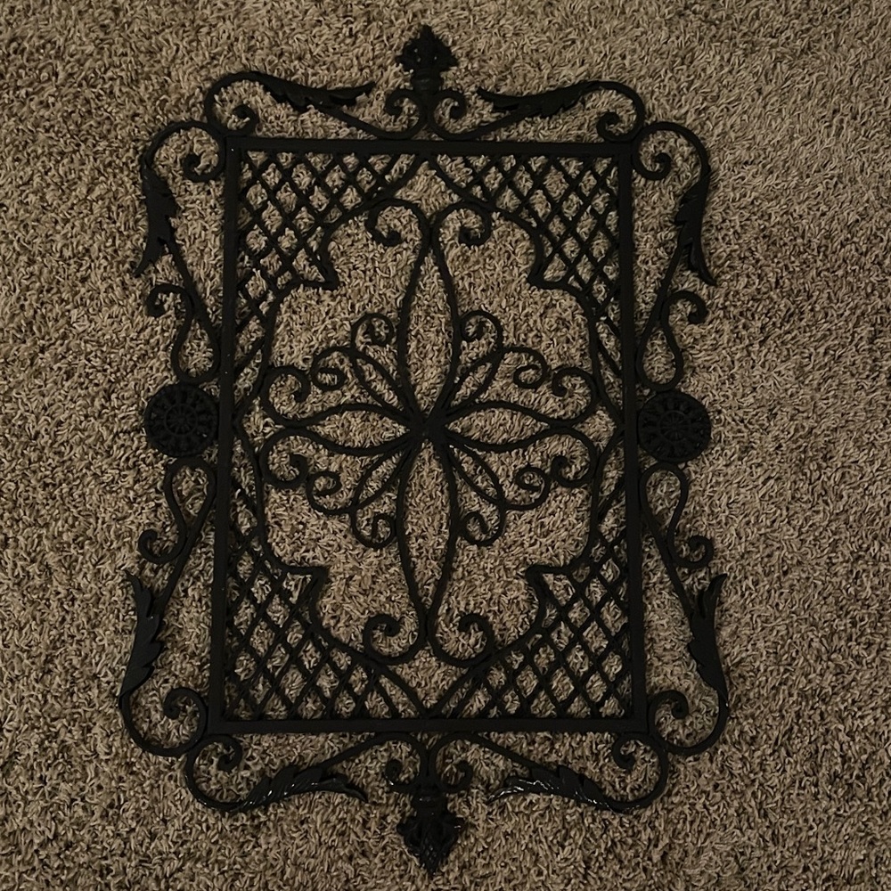 Elegant Black Metal Wall Art - Picture 2 of 5